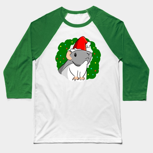 Camiseta Christmas Mouse Baseball T-Shirt by LaPika